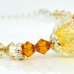 Orange And Yellow Bracelet, Lampwork Bracelet,..
