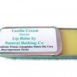 Natural Lip Balm Vanilla Cream Tin Flavored 0.5oz..