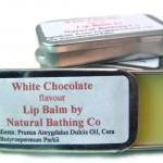 White Chocolate Flavored Natural Lip Balm Tin..